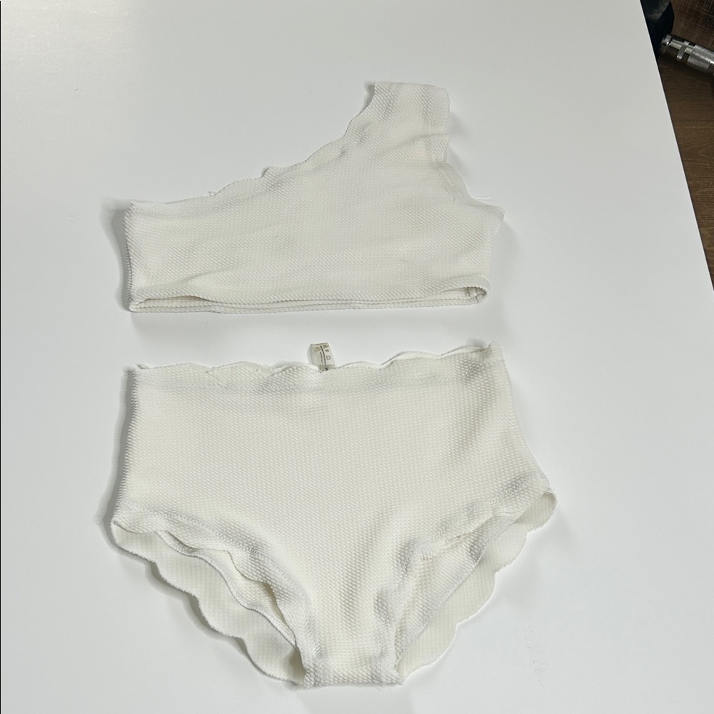 Marysia One-Shoulder White swim suit